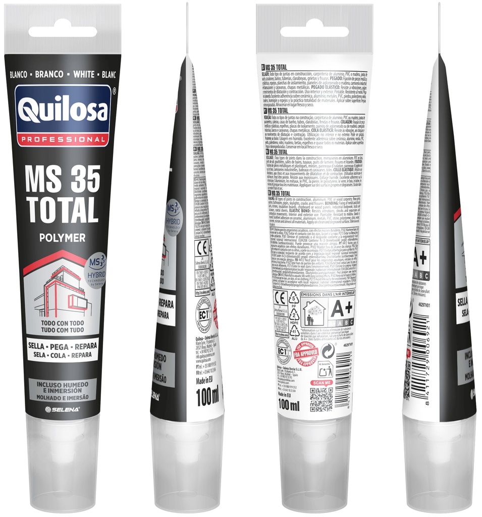 ADHESIVO Y SELLADOR MS-35 TOTAL BLANCO 100 ml. QUILOSA - 10051664