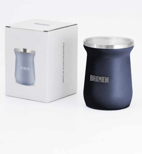 MATE AC.INOX. 180 ml. AZUL BREMEN® - BR8625