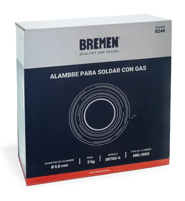 ALAMBREMIG MAG ER70S-6 0,8 mm X 5 Kg. BREMEN® - BR8240