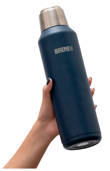 TERMO 1L AC.INOX. TAPA MAGNETICA AZUL BREMEN® - BR8200