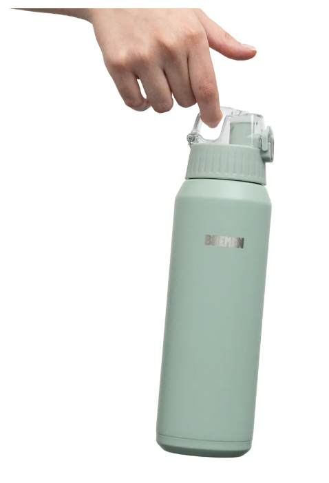 TERMO DEPORTIVO 600 cc. AC.INOX. VERDE BREMEN® - 8216