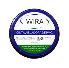 CINTA AISLADORA PROFESIONAL 10 m NEGRA WIRA - WI0009
