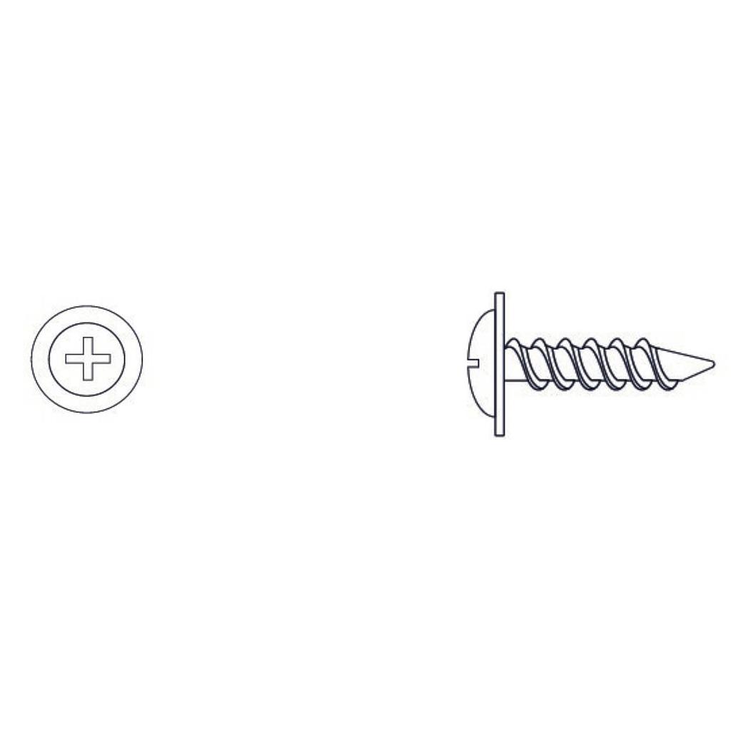 TORNILLO AUTOPERFORANTE  FLANGEADA AGUJA (01)  08 x 1/2"  (Caja x 2500 uni) BREMEN® - TFA08013