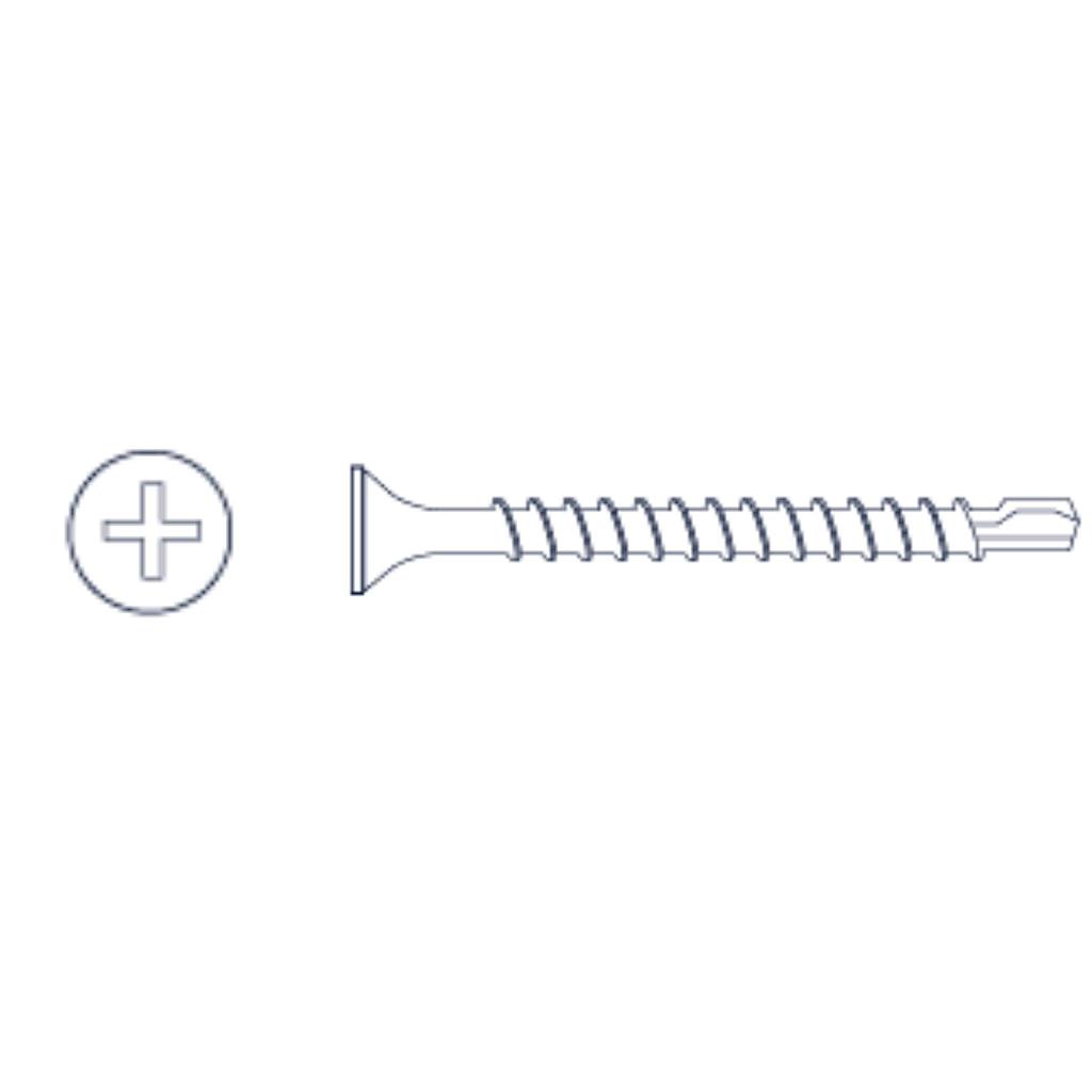 TORNILLO AUTOPERFORANTE TROMPETA MECHA (008) 6 x 1-1/4" (Caja x 1500 uni) BREMEN® - TTM06032