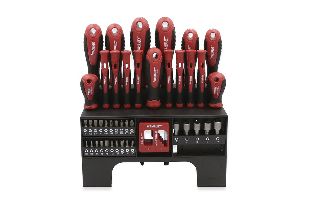 JUEGO DESTORNILLADORES Y PUNTAS 43 pz. WEMBLEY® - WE7799