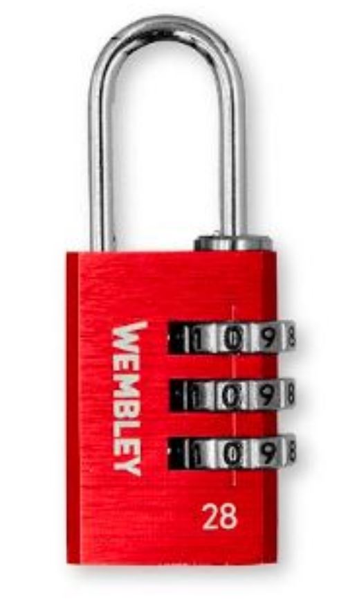 CANDADO DE  COMBINACION 28 mm 3 DIGITOS WEMBLEY®® - WE7882