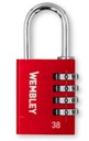 CANDADO DE  COMBINACION 38 mm 4 DIGITOS WEMBLEY®® - WE7883
