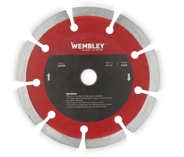 DISCO DIAMANTADO 4 1/2" SECO (LASER) WEMBLEY® - WE5340