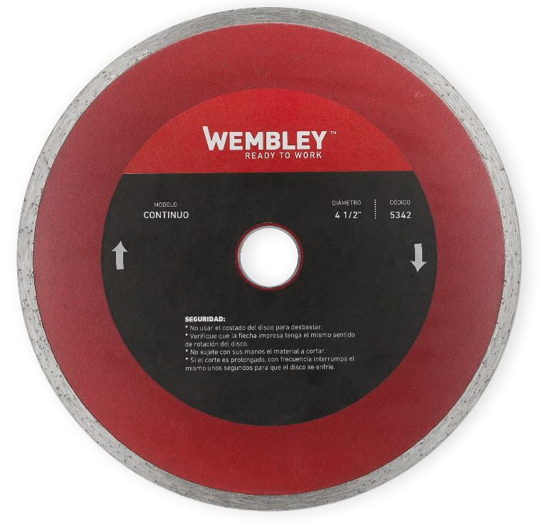 DISCO DIAMANTADO 4 1/2" HUMEDO (CONTINUO) WEMBLEY® - WE5342