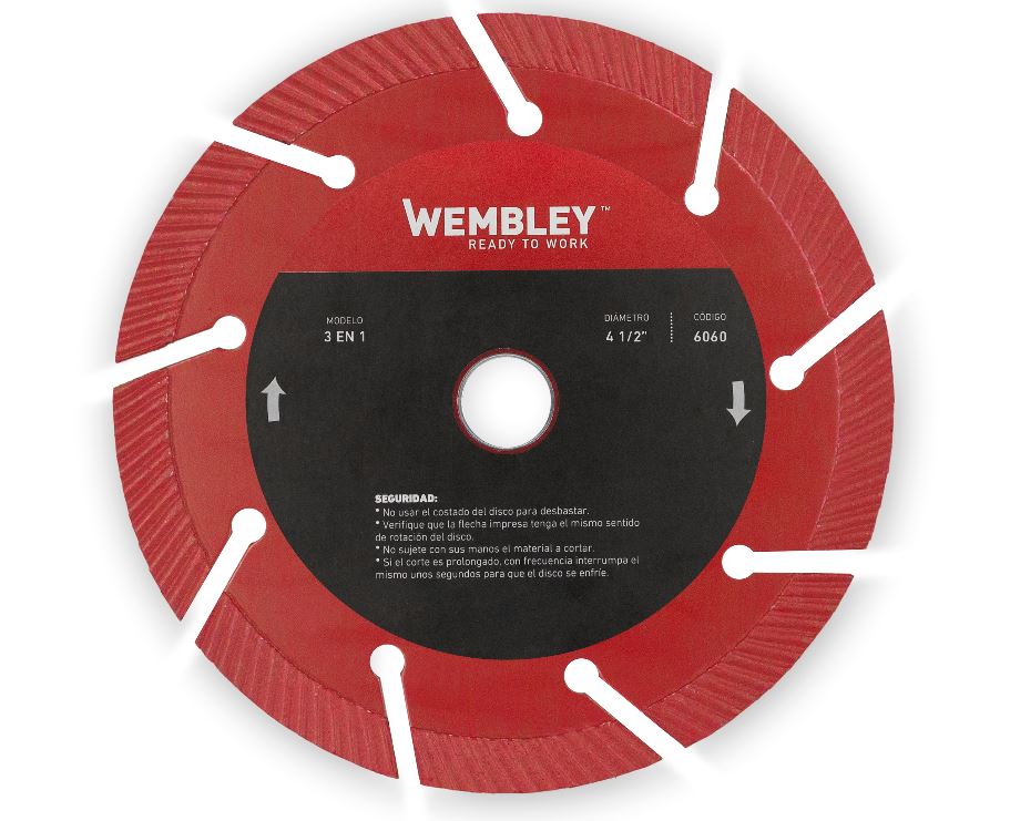 DISCO DIAMANTADO 4 1/2" 3 EN 1   WEMBLEY® - WE6060