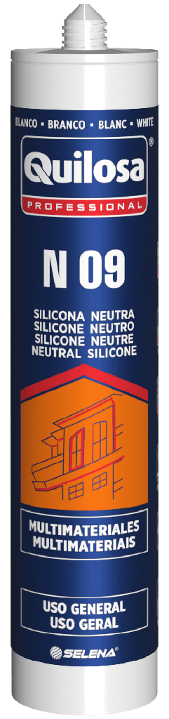 SELLADOR DE SILICONA NEUTRA N-09 NEGRO 300 ml. QUILOSA - 10043423
