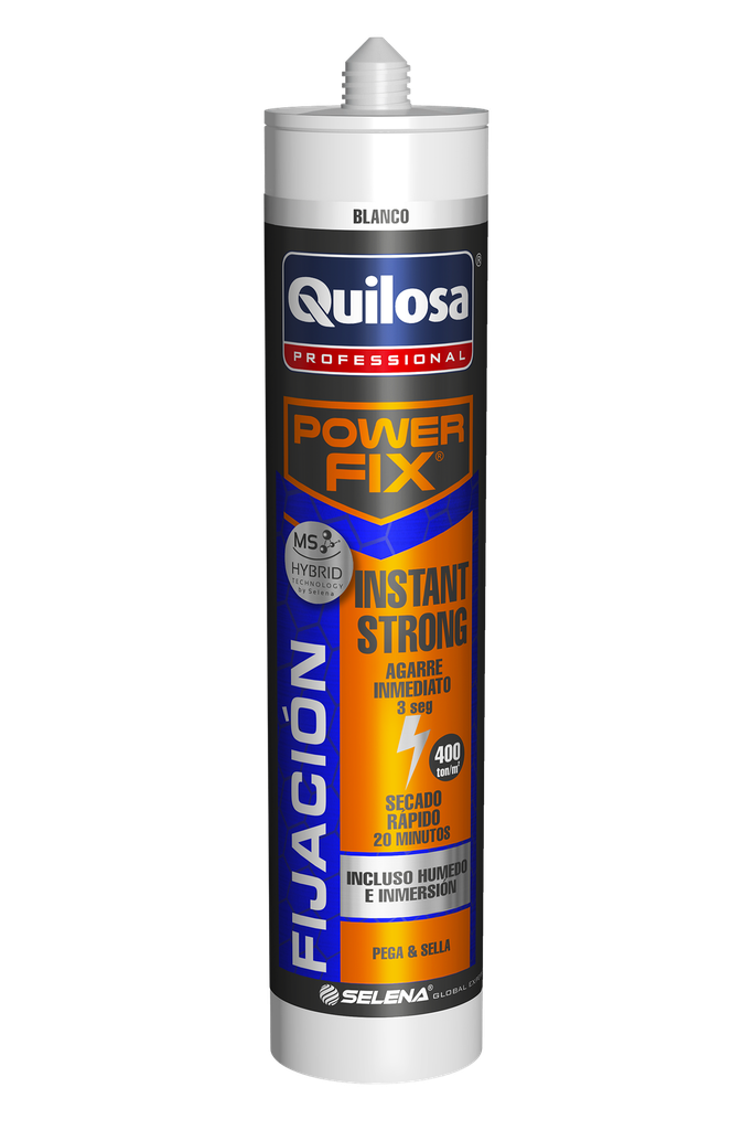 ADHESIVO POWER FIX INSTANT STRONG BLANCO 430 gr. QUILOSA - 10041621