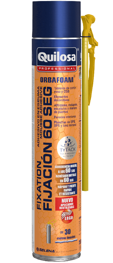 ADHESIVO EN ESPUMA ORBAFOAM FIJ.60 SEGUNDOS 750 ml. (CANULA) QUILOSA - 10040759