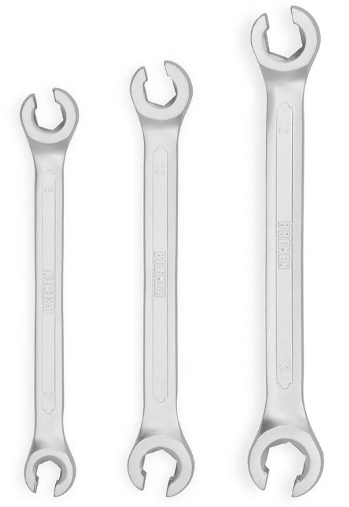 LLAVE B/ ABIERTA TIPO CORONA JGO. 3 Pzs (8 a 13 mm) BREMEN® - BR8108