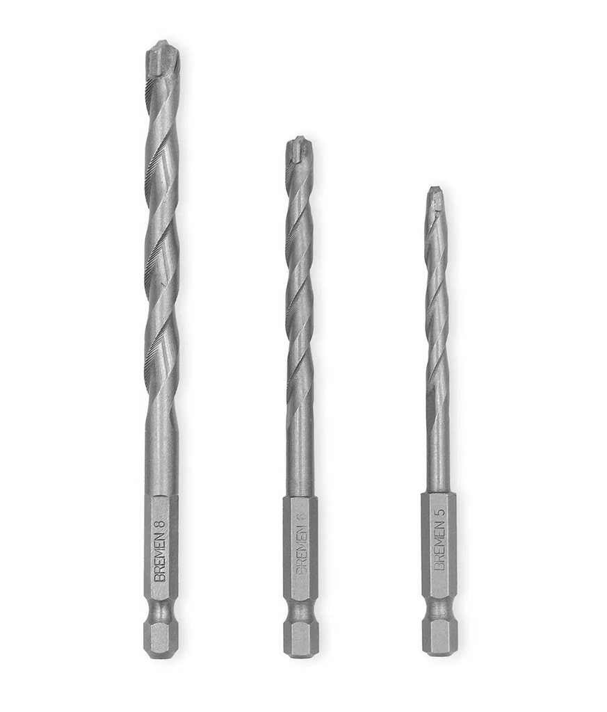 MECHA DE WIDIA ENC. HEXAG. JGO. 3 pz. BREMEN® - BR7685