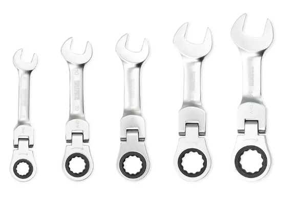 LLAVE COMB. CORTA C/CRIQUE ARTICULADA JGO. 5 PZ. [8-14mm] BREMEN® - BR8263