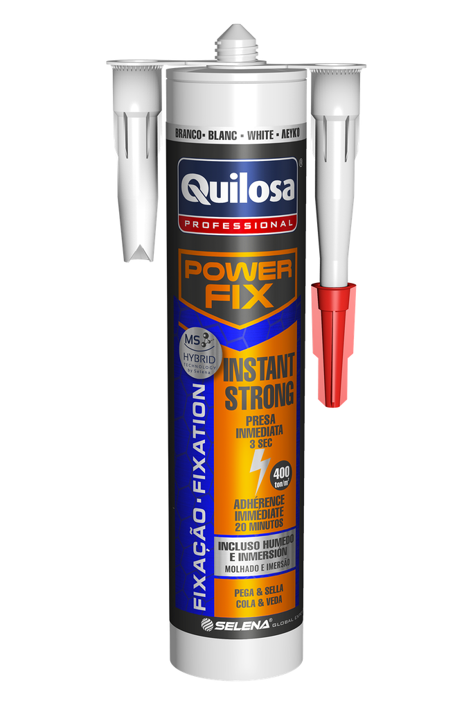 ADHESIVO POWER FIX INSTANT STRONG GRIS 430 gr. QUILOSA - 10041641