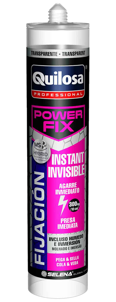 ADHESIVO POWER FIX INSTANT INVISIBLE 295 gr. QUILOSA - 10045462