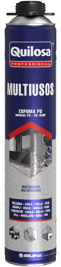 ESPUMA DE POLIURETANO MULTIUSO (PISTOLA) 750 ml. QUILOSA - 10051388