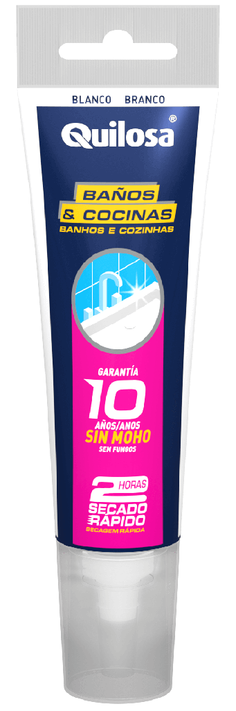 SILICONA BAÑOS Y COCINAS BLANCO 100 ml. QUILOSA - 10043600