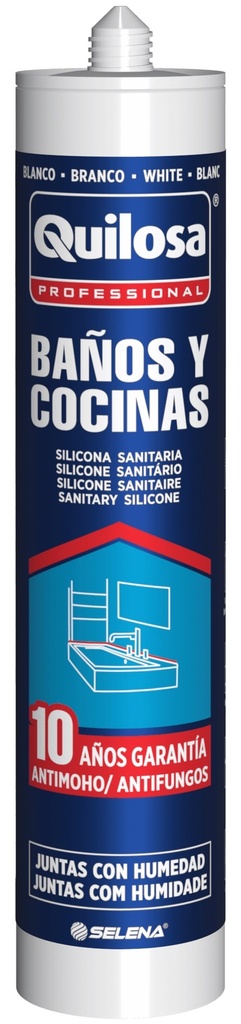SILICONA BAÑOS Y COCINAS BLANCO 280 ml. QUILOSA - 10043497
