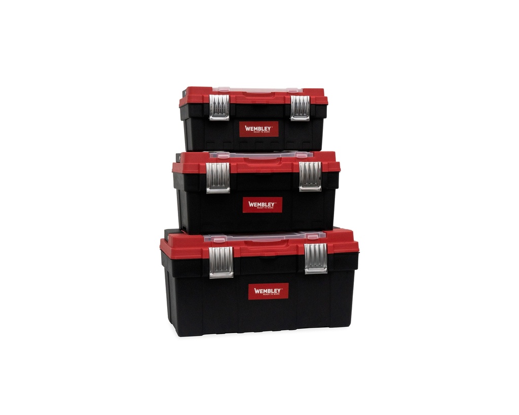 CAJA HERRAMIENTAS PLASTICAS JGO 3 Pz. (17", 19" y 21") WEMBLEY® - WE8365