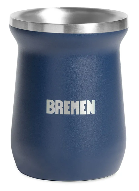 MATE AC.INOX. 180 ml. AZUL BREMEN® - BR8625