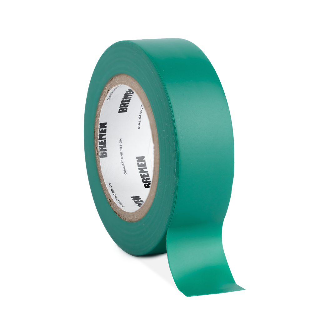 CINTA ADHESIVA AISLADORA 0,18mmX19mmX9,14m  [Verde] (x 10 Unidades) BREMEN® - BR8813