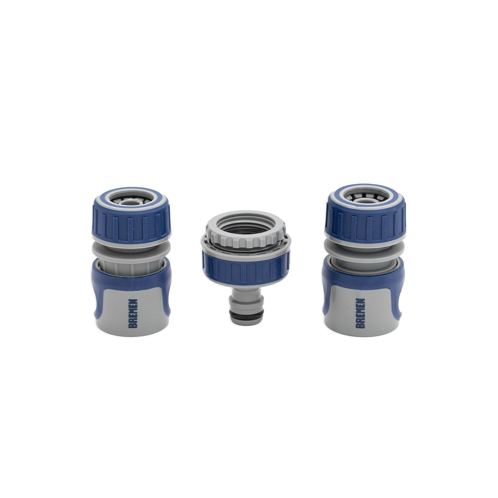 CONECTORES RAPIDOS PARA MANGUERAS DE 3/4" EN KIT BREMEN® - BR8958