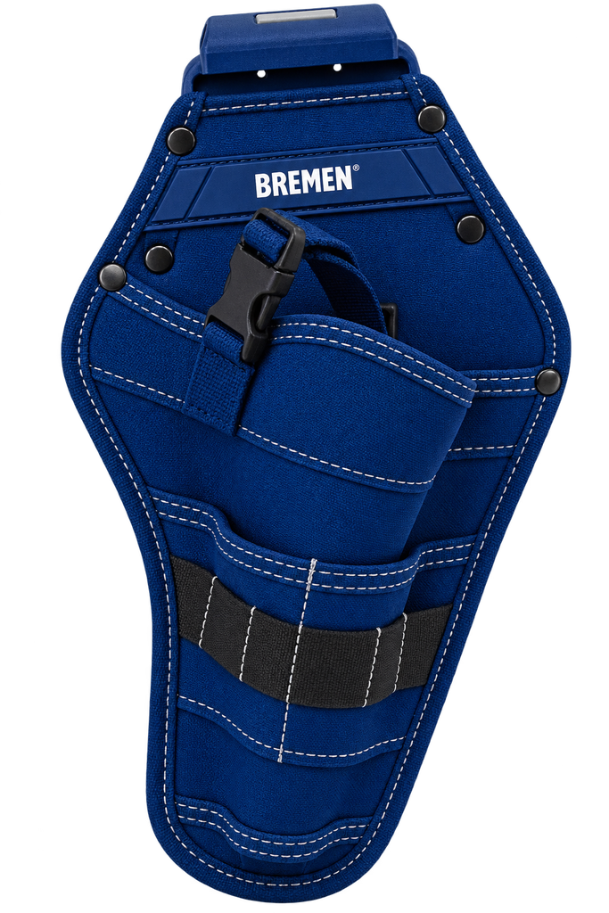 CINTURÓN PORTAHERRAMIENTAS CARTUCHERA P/ TALADRO EinKlick [9 Espacios de guardado] BREMEN® - BR8913