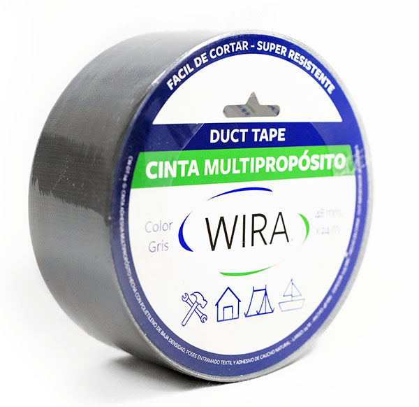 CINTA DUCTAPE 9 m x 48 mm BLANCA  WIRA  - WI0002
