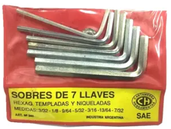 [CE5002] LLAVE ALLEM CARDANICA 9 pz. PULG CELESTAL - CE5002