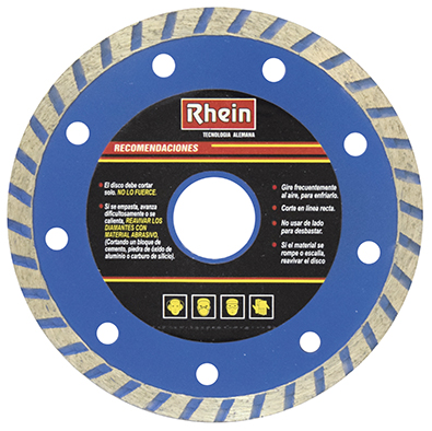 [RH0250] DISCO DIAMANTADO 4.5 TURBO (caja x 10 u.) RHEIN - RH0250