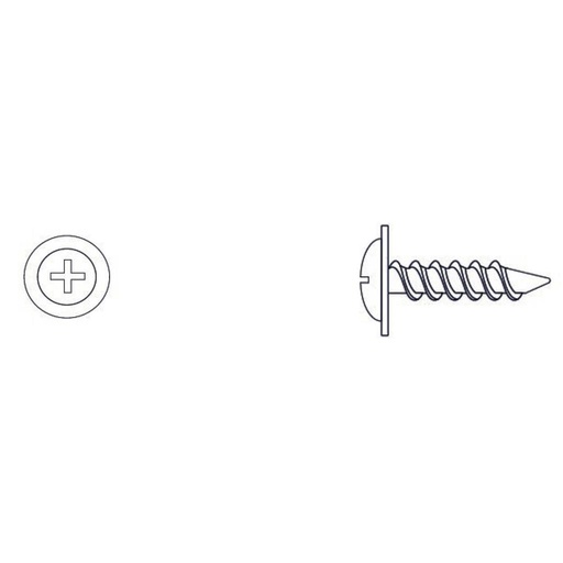 [TFA08014] TORNILLO AUTOPERFORANTE  FLANGEADA AGUJA (02)  08 x 9/16"  (Caja x 2500 uni) BREMEN® - TFA08014