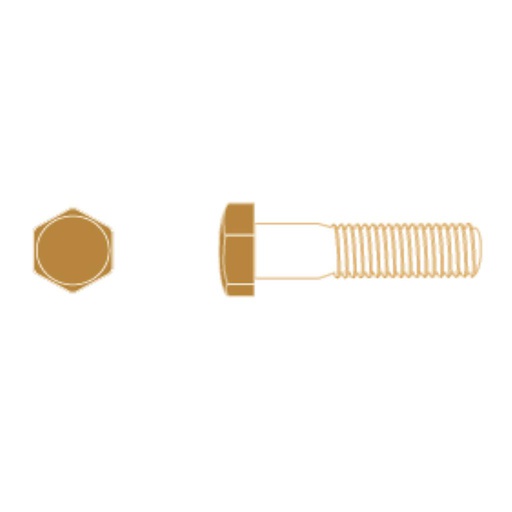 [B5C13114] BULON G5 UNC HEXAGONAL  (082)  1/2" x 4-1/2"  (Caja x 40 uni) BREMEN® - B5C13114