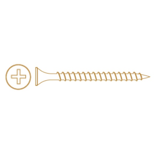 [FIX50090] TORNILLO PARA MADERA  FIX AGUJA (049)  5.0 x 90  (Caja x 500 uni) BREMEN® - FIX50090