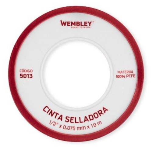 [WE5014] CINTA SELLADORA (PTFE) 1/2" x 0,075 mm x 20 m (caja x 10 u.) WEMBLEY® - WE5014