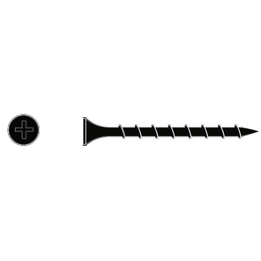 [TTAA08056] TORNILLO AUTOPERFORANTE R.ANCHA TROMPETA AGUJA (019)  08 x 2-1/4" (Caja x 500 uni) BREMEN® - TTAA08056