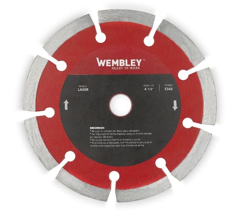 [WE5340] DISCO DIAMANTADO 4 1/2" SECO [LASER] WEMBLEY® - WE5340