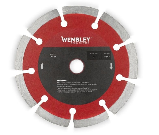 [WE5343] DISCO DIAMANTADO 7" SECO (LASER) WEMBLEY® - WE5343