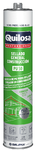 [10043608] ADHESIVO Y SELLADOR DE POLIURETANO PU-50 NEGRO 300 ml. QUILOSA - 10043608