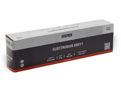 [BR8246] ELECTRODO E6011 2,5 mm x 300 mm (caja x 5 Kg.) BREMEN® - BR8246