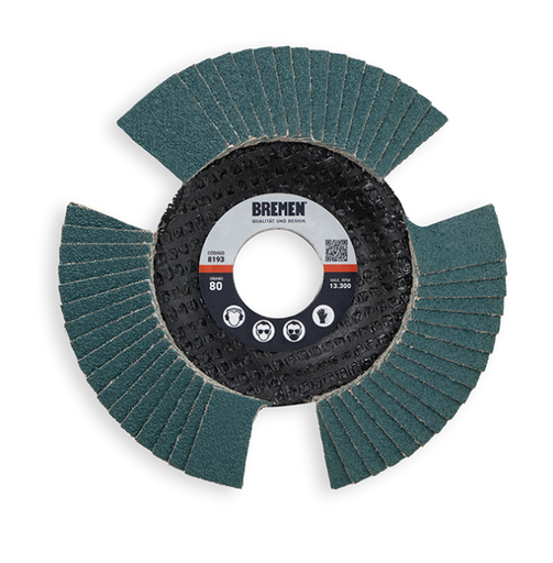 [BR8194] DISCO FLAP VISION ZIRCONIO 4,5" GR. 120 (caja x 10 u.) BREMEN® - BR8194