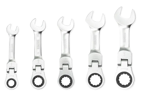 [BR8263] LLAVE COMB. CORTA C/CRIQUE ARTICULADA JGO. 5 PZ. [8-14mm] BREMEN® - BR8263