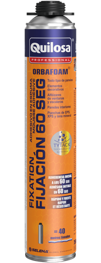 [10040750] ADHESIVO EN ESPUMA ORBAFOAM FIJ.60 SEGUNDOS (PISTOLA) 750 ml. QUILOSA - 10040750