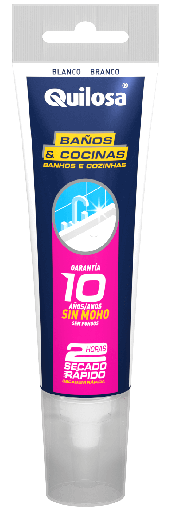 [10043600] SILICONA BAÑOS Y COCINAS BLANCO 100 ml. QUILOSA - 10043600