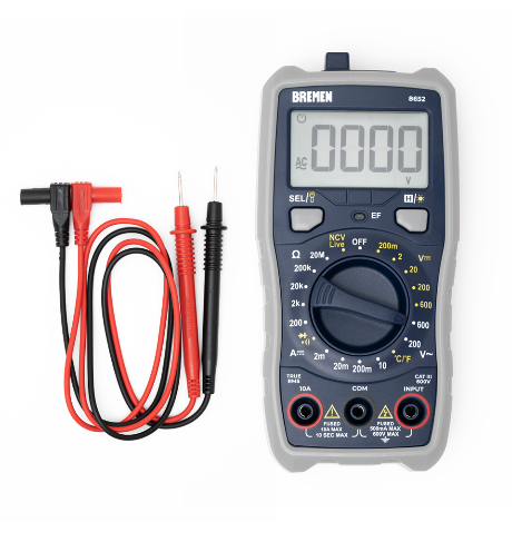[BR8652] MULTIMETRO DIGITAL C/MED. TEMPERATURA TRUE RMS BREMEN® - BR8652