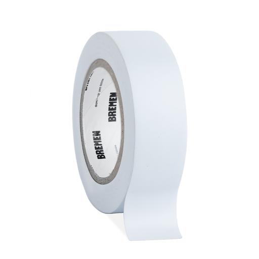 [BR8810] CINTA ADHESIVA AISLADORA 0,18mmX19mmX9,14m  [Blanca] (x 10 Unidades) BREMEN® - BR8810