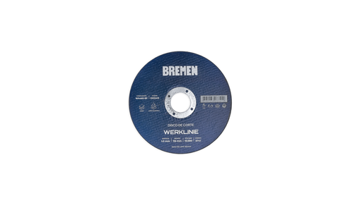 [BR8741] DISCO DE CORTE WERKLINIE 4-1/2" [115x1.0x22mm] (x50 unid.) [Lata] BREMEN® - BR8741