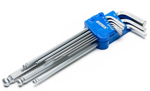 [BR3971] LLAVE ALLEM CARD.PUL.LARGA J.9 PZ BREMEN®  - BR3971